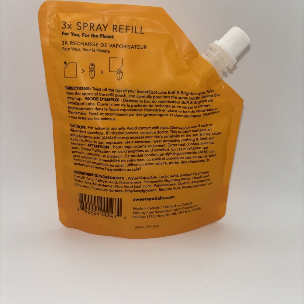 SweetSpot Labs Ingrown Hair Treatment Spray (150ml Refill‎ Pouch) - Picture 2 of 2